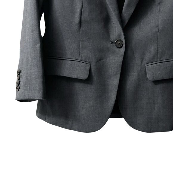 J. Crew Blazer Women’s Size 6 Gray Super 120s 100% Wool Business Contemporary - Picture 4 of 8